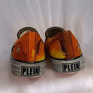 Brand New Philipp Plein Slip On Flame Sneakers Orange size 39 Philipp Plein | Shoes | Brand New Philipp Plein Slip On  main image 3